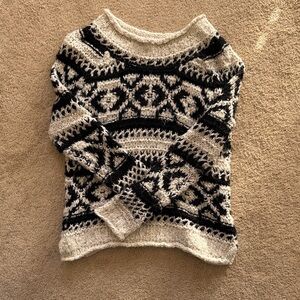 Free People Patterned Sweater XS